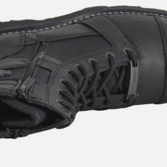 NWOT Harley-Davidson Men\'s Boxbury Military Zippers Black Men\'s Lace-Boots 10.5